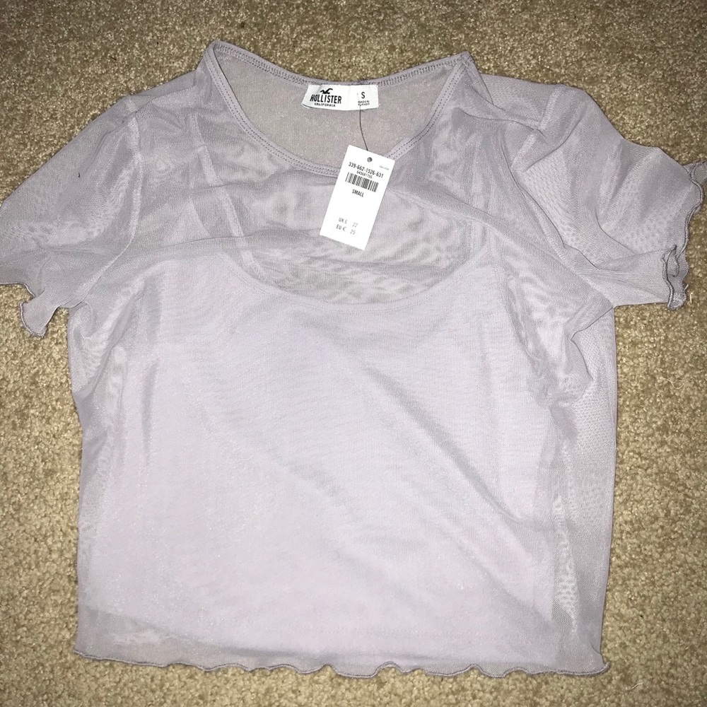 NWT LILAC SHEER TOP